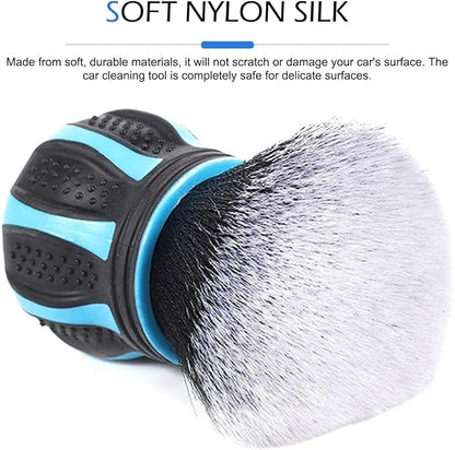 1 PC Car Detail Brush, Spherical Ultra Soft Detailing Brush, Spherical Detail Brush with Storage Rack, Universal Car Cleaning Tools, for Most Cars, Trucks, SUVs (Blue)