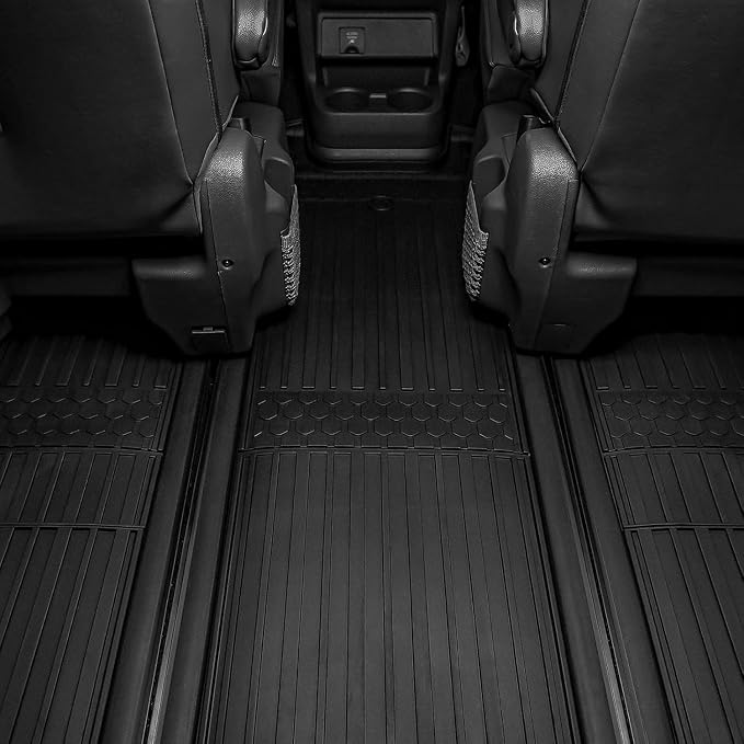 3W Floor Mat Fit Toyota Sienna 2021-2026 (Only for 8 Seat), TPE All Weather Custom Fit Floor Liner for Toyota Sienna LE/XLE, Full Cover Protection 2nd and 3rd Row Car Mats, Black