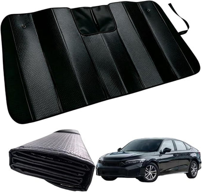 GWUSKDT Car Windshield Sunshade for Civic 2022-2026, Thicken 5-Layer Bubble Aluminum Foil UV Heat Reflector Foldable Sun Visor,Front Windshield Sun Shade- Keeps Your Vehicle Cool