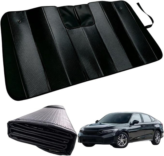 GWUSKDT Car Windshield Sunshade for Civic 2022-2026, Thicken 5-Layer Bubble Aluminum Foil UV Heat Reflector Foldable Sun Visor,Front Windshield Sun Shade- Keeps Your Vehicle Cool