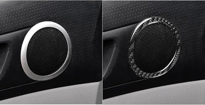 NVCNX Real Premium Carbon Fiber for Toyota 2nd Gen Tacoma Accessories 2005-2015 2006 2007 2008 2009 2010 2011 2012 2013 2014 Car Door Speaker Ring Cover Interior Trim Sticker Decal 2PCs