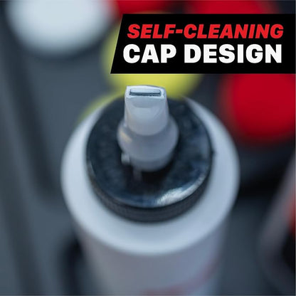 Maxshine 400ml Universal Dispenser Bottle – Self-Cleaning Cap Squeeze Bottle Auto Accessory for Compound, Polish, Wax & Sealant – Chemical-Resistant HDPE, Leak-Proof Easy-Flow Car Detailing