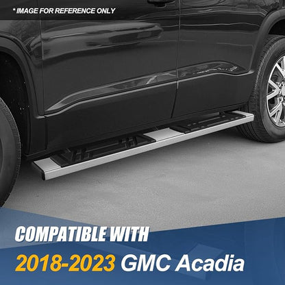 Auto Dynasty Running Boards Compatible with 2018-2023 GMC Acadia, Stainless Steel Side Step Rail Nerf Bars, 6.5" x 73" Step Bars, Polished Chrome