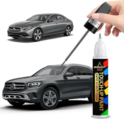 Selenite Grey Metallic(992/7992) Touch Up Paint For Mercedes Benz Exact Match-Chips and Nicks 2 in 1 Car Paint Pen Scratch Rapair for Mercedes Benz A/C/E/G/M/GL/GLA/GLB/GLC/CLS/SL/SLC