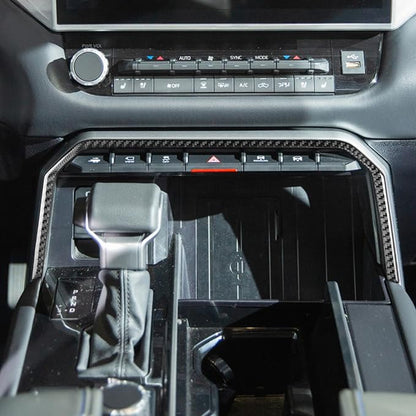 NVCNX Real Premium Carbon Fiber for Toyota Tundra 2022-2026 / Sequoia 2023-2026 2024 2025 Truck Pickup SUV Car Center Console Frame Cover Interior Trim Accessories Thick Overlay Sticker Decal 1PC