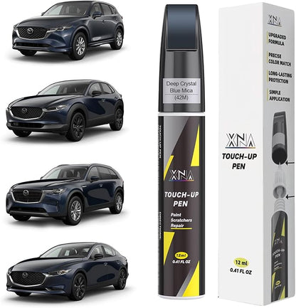 XNA Deep Crystal Blue Mica(42M) for Mazda Touch Up Paint, Car Scratch Remover for Nicks and Chips Repair, 2-In-1 Quick & Easy Fix Car Scratch Repair Kit with Exact Color-Matched