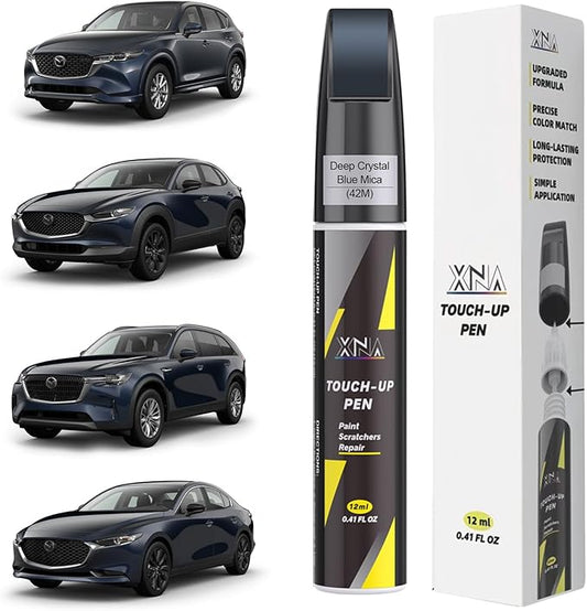XNA Deep Crystal Blue Mica(42M) for Mazda Touch Up Paint, Car Scratch Remover for Nicks and Chips Repair, 2-In-1 Quick & Easy Fix Car Scratch Repair Kit with Exact Color-Matched