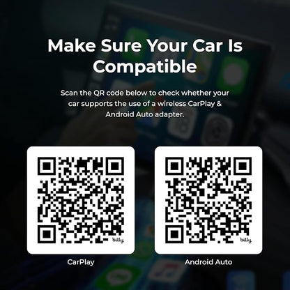 AX1 Wireless CarPlay & Android Auto Adapter for Factory Wired CarPlay Cars – On/Off Button, Device Switch, Fast Connection, Auto Reconnect, Plug & Play