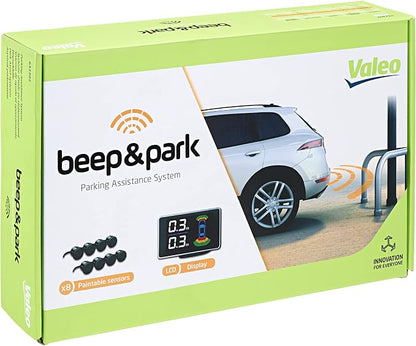 VALEO 632202 - Parking Assistance System - BeepandPark Kit: 8 Sensors + 1 LCD display - Front and Rear Installation