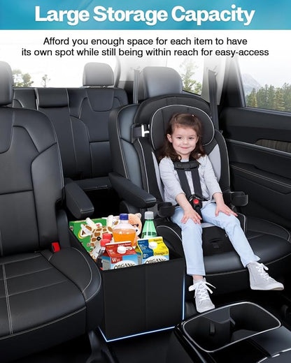 Mixsuper Liner Car Seat Organizer for Kia Telluride 2026 2025 2024-2020, Console Organizer Backseat Box for Kia Telluride, Kids Toys Baby Supplies Dog Toy Box Storage Bin Travel Accessories