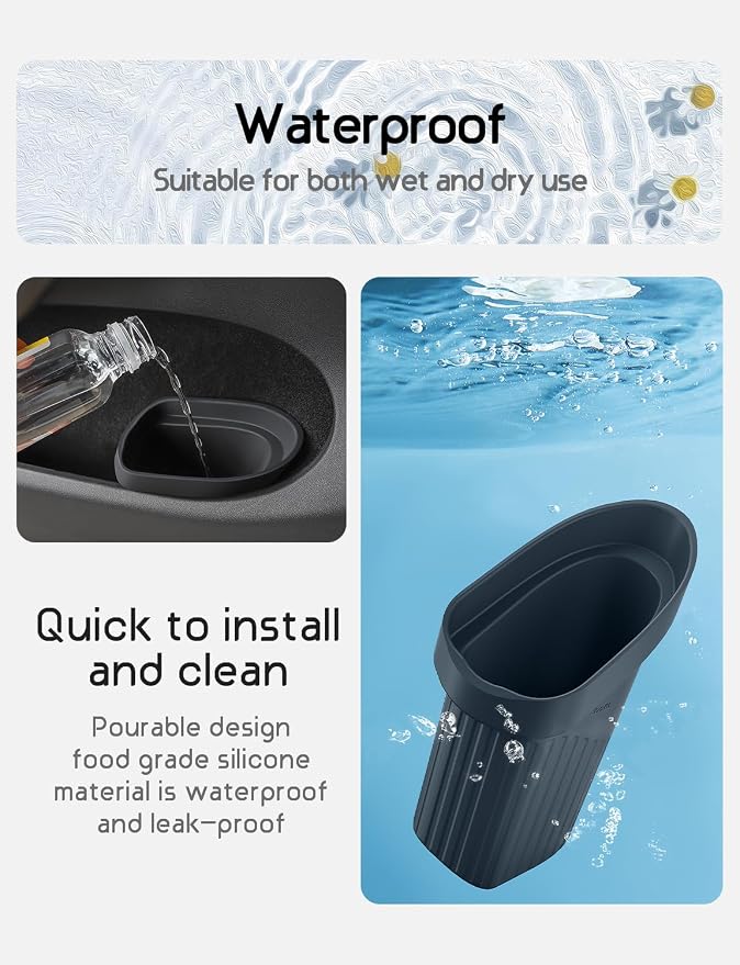 BMZX Car Trash Can Trash Bin, Accessories for Interior Mini Garbage Can, Car Door Trash Can,Multifunctional Organizers and Storage, Home and Office