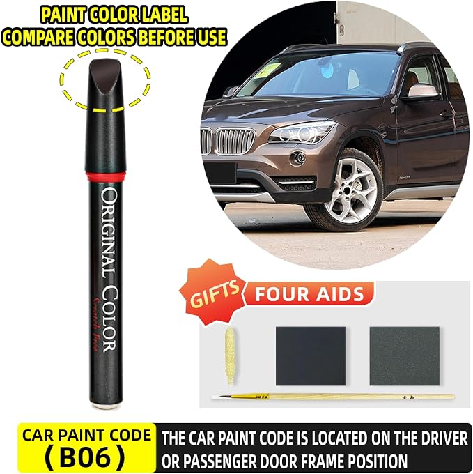 Carhoo B06 Sparkling Bronze Touch Up Paint Suitable For BMW, Genuine Custom Color Absoulutely Without Color Differences (16ml)