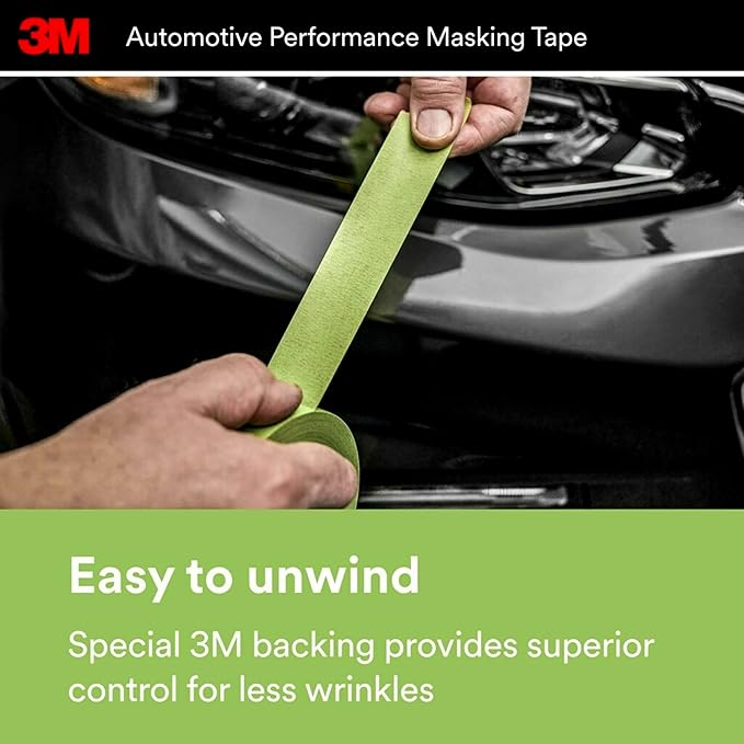 3M Automotive Performance Masking Tape, 36 mm x 32 m, 6/case (Pack of 6)