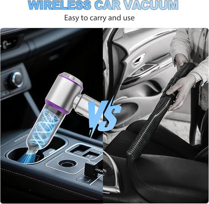 Cordless Handheld Car Vacuum, 22000PA Strong Suction Mini Vacuum, 100000 RPM Brushless Motor, 4-in-1 Portable Vacuum for Car Detailing, Pet Hair, Home, Office, Sofa, Carpet, Stairs, Couch