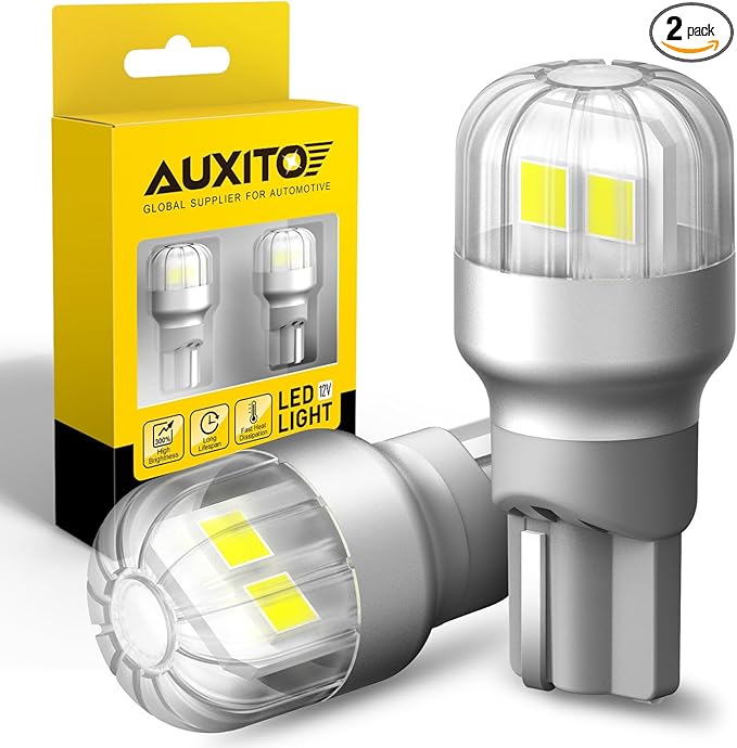 AUXITO 921 LED Bulb Reverse Light, 400% Bright 912 T15 6000K White Canbus Error Free W16W 906 904 Backup Replacement Parking Light Assemblies For Car/Trunk, Pack of 2