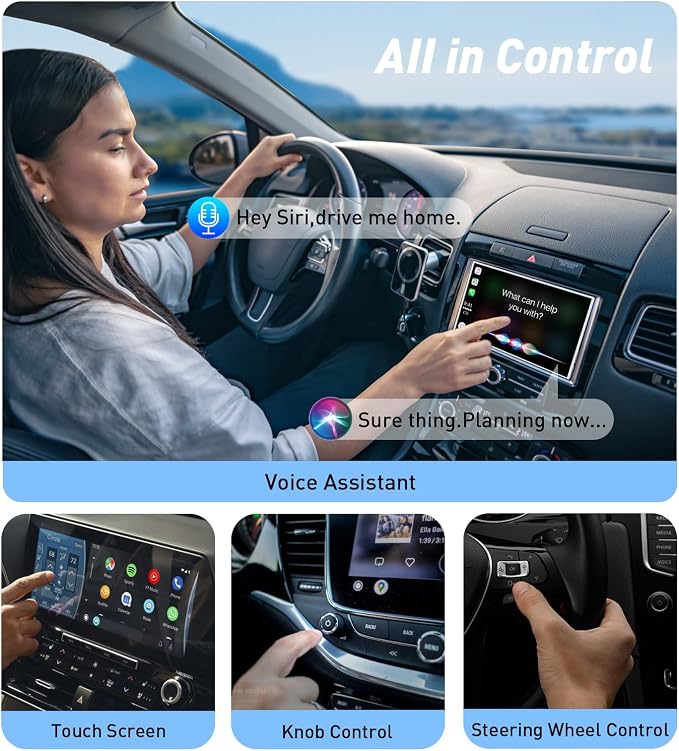 Wireless CarPlay Adapter for iPhone(2025 Upgraded),Mini Size & Plug - Play,Converts Wired to Wireless Apple CarPlay,No Delay Carplay Dongle for Apple iOS 10+/Android 11+ and Above