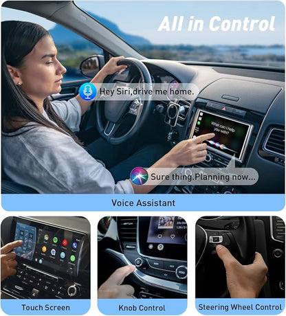 Wireless CarPlay Adapter for iPhone(2025 Upgraded),Mini Size & Plug - Play,Converts Wired to Wireless Apple CarPlay,No Delay Carplay Dongle for Apple iOS 10+/Android 11+ and Above
