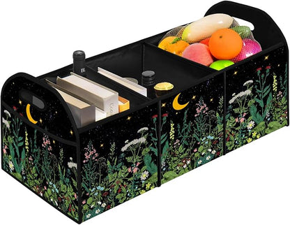 WildFlower 50L Waterproof Polyester Trunk Organizer Car Storage MultiCompartment Large Capacity Poket