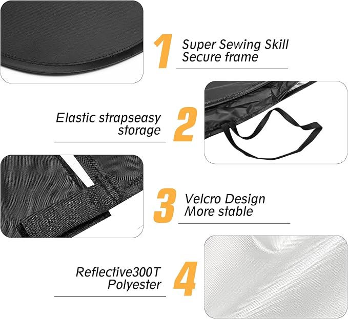 Windshield Sun Shade for Nissan Pathfinder 2022-2025 2026 Foldable Sun Visor Protector for Pathfinder Accessories Sunshade Car Front Window Sunshades Blocks UV Rays