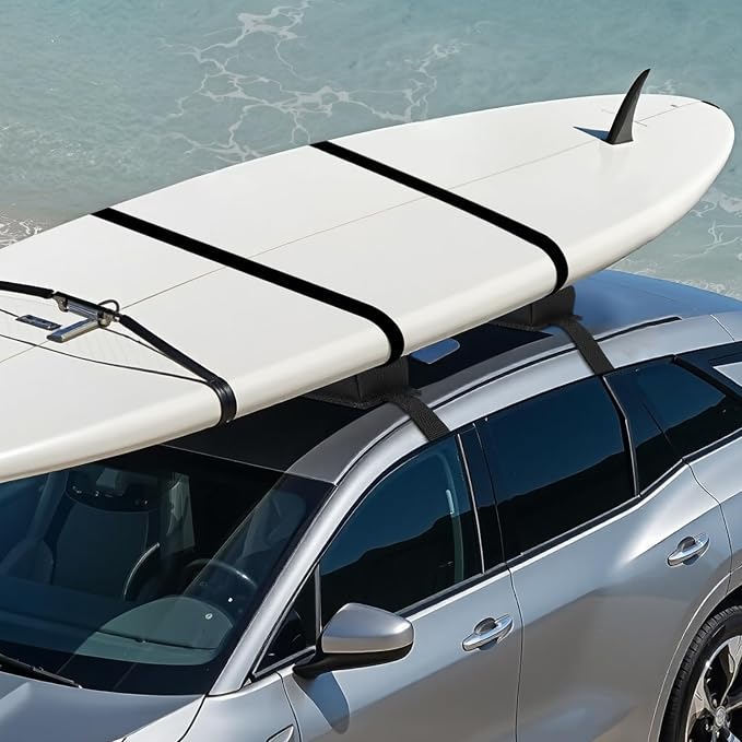 VEVOR Soft Roof Rack Pads, 15.5-Inch Universal Car Roof Rack Pads, 176LBS Loading Capacity Luggage Kayak Carrier with Portable Storage Bag for SUP Canoe Snowboard Paddle Board Surfboard