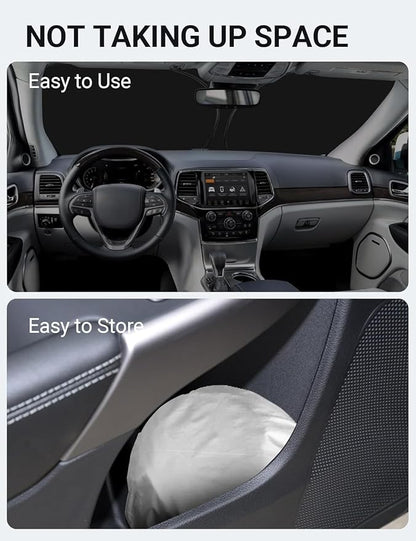 Proadsy 2026 Upgrade Front Windshield Sun Shade Foldable Sunshade Protector Custom for Jeep Cherokee 2014-2023 (Not for Jeep Grand Cherokee) Trailhawk Overland Limited Latitude Altitude Accessories