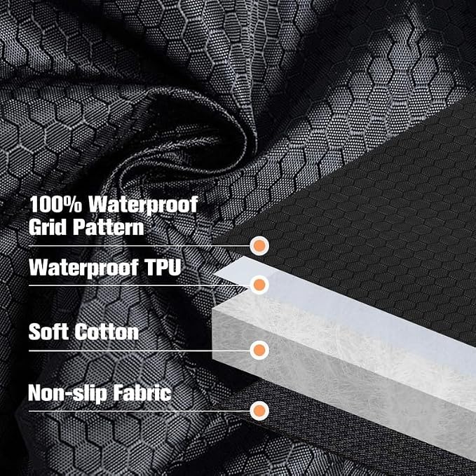 PETICON Waterproof Scratchproof Pet Bench Seat Covers for Cars, SUVs, Nonslip Durable Back Seat Cover for Dogs, 600D Oxford Fabric, Machine Washable