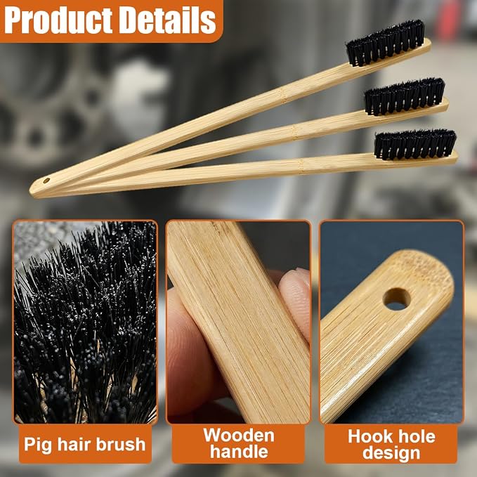 3PCS Car Cleaning Brush, 15.7 Inch Long Handle Tire Wash Brush, Small Car Detailing Brush for Wheel Rims & Fenders, Universal Brushes Set for Vehicle Interior, Home (40CM-15.7IN)
