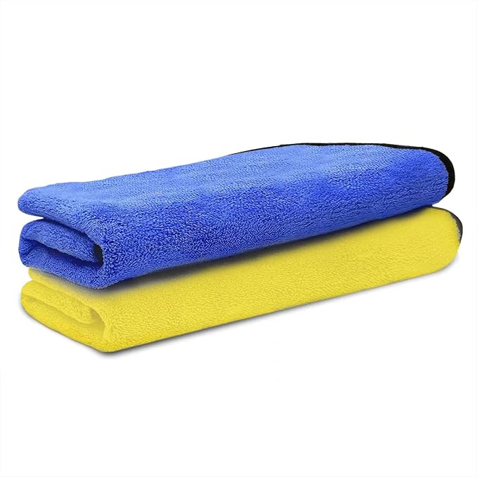 Large Microfiber Towels for Cars - 20"x39" Ultra Absorbent & Soft Microfiber Cloth (2-Color Packaging) | Oversized Microfiber Cleaning Cloth for Cars Motor Cleaning Detailing Polishing Drying