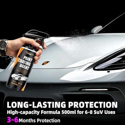Car Coating Spray-500ML, Quickly Coat Car Wax,Quick Effect Coating Agent,Waterless Wash Car Scratch Wax Polish, ProtectionShiningand Long-Lasting Surface