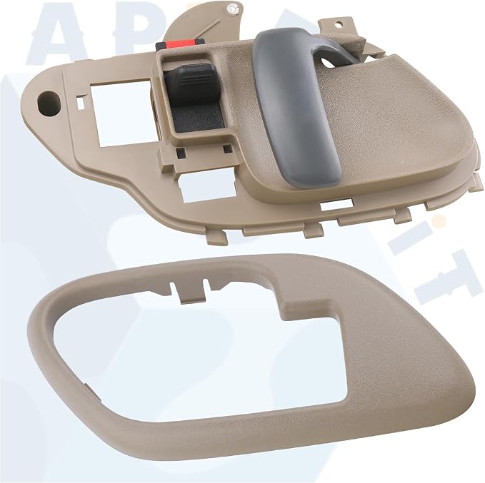 APPERFiT Interior Door Handle w/Bezel Kit LH (Tan) Compatible with 1995-2002 Chevy Chevrolet GMC Truck C1500 C2500 C3500 K1500 K2500 K3500 Suburban Tahoe Yukon Replaces 15708051