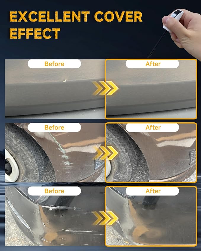 Touch Up Paint Pen Exact Color Match Car Chip and Scratch Repair (for Hyundai, Serenity White Pearl(W6H))