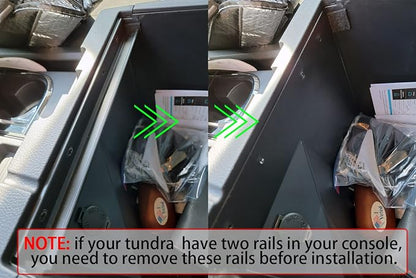 Center Console Organizer Compatible with 2014-2017 2018 2019 2020 2021 Tundra Accessories, Crewmax Interior Armrest Underseat Storage Box- Full-coverage Insert Tray, Black Trim