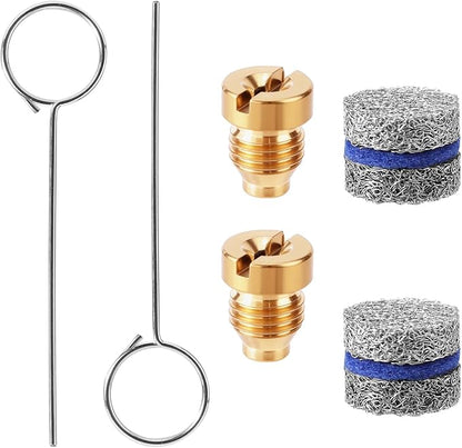 Lyreh 2 Sets 1.1 mm Foam Cannon Orifice Tips Kits, Stainless Steel Premium 0.04in Cannon Orifice Nozzles and Maker Filter Meshes Kit Practical Accessories Parts for Snow Foam Lance (3 Layer)
