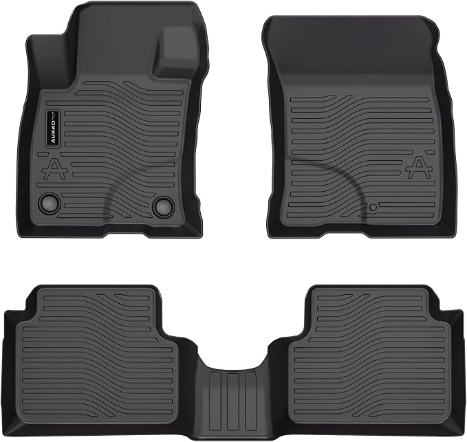 Auxko All Weather Floor Mats for Ford Maverick Gasoline 2022-2025 2026 & Bronco Sport 2021-2026 TPE Liners Maverick Bronco Sport Accessories Set All Season Odorless Anti-Slip Floor Mats