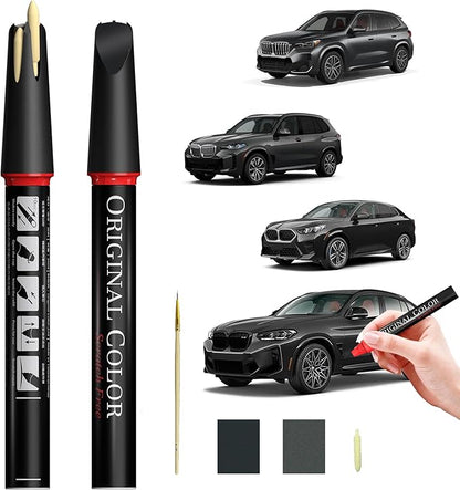 Carhoo A90 Sophisto Gray Touch Up Paint Suitable For BMW, Genuine Custom Color Car Touch Up Paint, With Pen Tip & Fine Brush