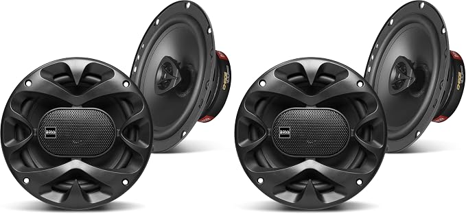 BOSS Audio Systems CH6520B 6.5 Inch Car Door Speakers - 250 Watts Max (Pair), Coaxial, 2 Way, Full Range, 4 Ohms, Sold in Pairs, Bocinas para Carro (Pack of 2)
