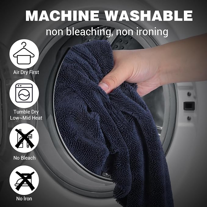 4 Pack 36x24 Inch Large Microfiber Car Drying Towels, Microfiber Towels for Cars, Ultra Absorbent, Streak Free, Scratch Free, Lint Free, Quick Dry, Multi-Purpose