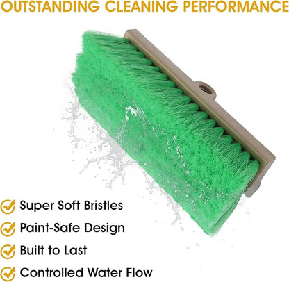 Nanoskin Large Bi-Level Vehicle Wash Brush with Soft Nylon Bristles – Ultimate Truck, Van, and RV Cleaning Tool, Ergonomic Design for Professional Detailing, Scratch-Free, Efficient 12-inch Reach