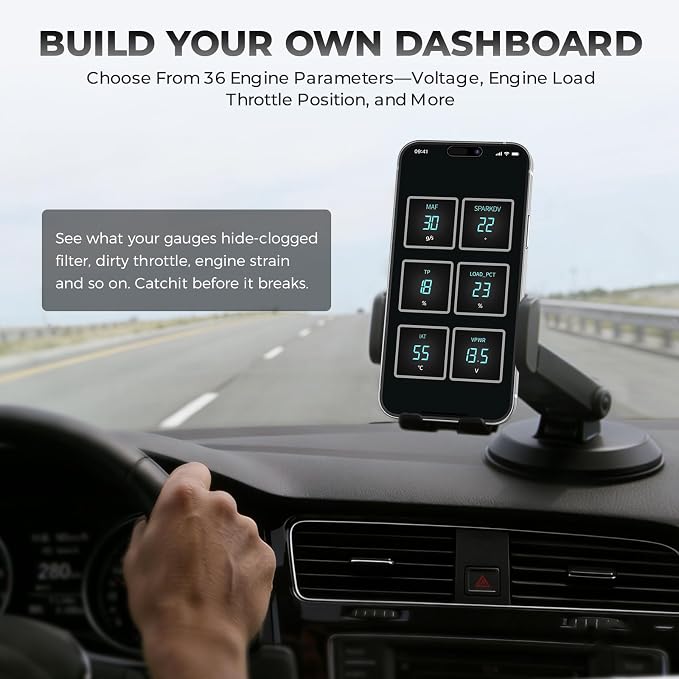 AUTOPHIX DM5900 OBD2 Scanner, ABS SRS Transmission & Engine Code Reader, Check Engine Light Scanner with Battery Test, Live Data, Smog Check, Free Lifetime Updates for All OBDII Cars