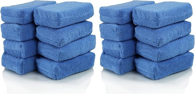 Chemical Guys Premium Grade Microfiber Applicator Pads - Ultra-Soft Foam Core,Safe for Sealants,Tire Dressings,Interior and Exterior Detailing,Car,Truck,SUV,RV,Motorcyle Care,(Pack of 16)