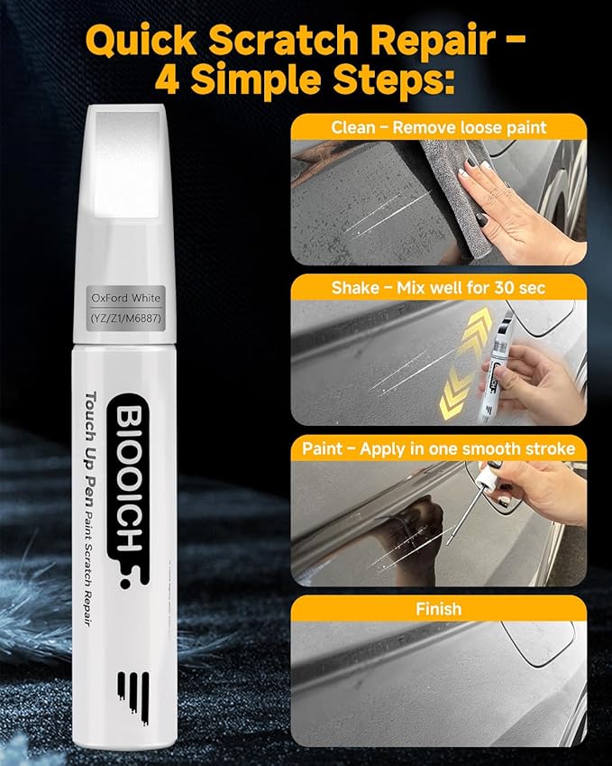 Touch Up Paint Pen Exact Color Match Car Chip and Scratch Repair (for Ford, Carbonized Gray Metallic(M7))