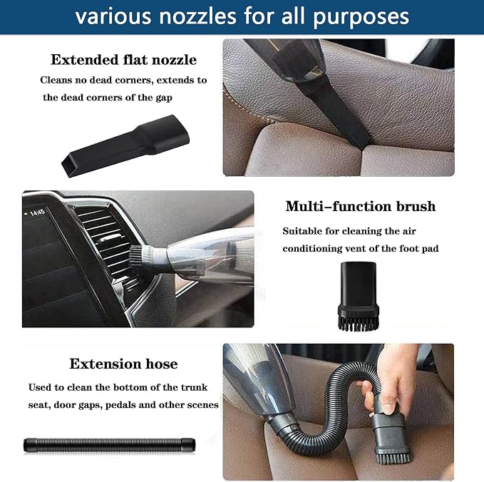 Emergency Roadside Kit with Jumper Cables Kit for Car, Safety Car Kits | Car Emergency Kit High Power Handheld Vacuum, Warning Triangle, Safety Hammer, Tow Rope, Gifts for New Drivers
