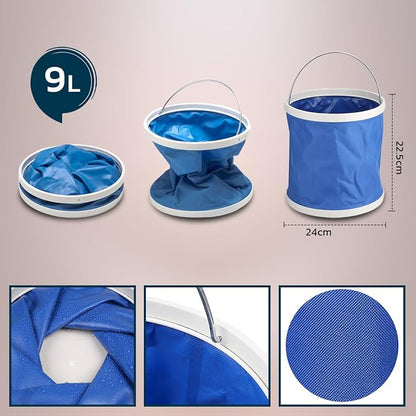 Seal Skin Covers 6pcs Car Wash Kit, Complete Car Wash Bucket Set with Brush, Microfiber Cloth Car Washing Accessories - Car Cleaning Supplies Kit - Ideal for Car Washing Kit & Motorcycle Wash