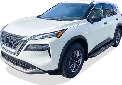 APS Black Stainless Steel Running Boards Style Compatible with Nissan Rogue 2021-2026 (Exclude Models with Ground Lighting System) (Side Steps Side Bars) 6in Wide