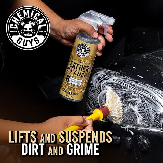 Chemical Guys SPI1091601 Leather Cleaner and Conditioner Leather & Interior Care Bundle + SPI22016 Total Interior Cleaner & Protectant, Safe for Cars, Home, Office, & More (16 fl oz) 3 Items
