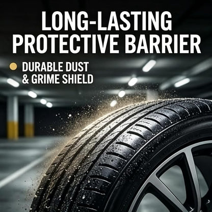 Premium Tire Coating & Trim Restorer, Tire Coating Paste Rapid Acting, Ceramic Tire Coating Bring Back Deep Black Shine to Rubber Plastic, Long-Lasting UV Protection (4PCS)
