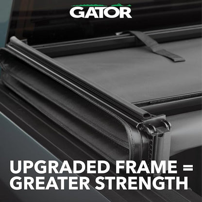 Gator Soft Tri-Fold Truck Bed Tonneau Cover w/Gear Straps | Fits 2019-2026 Chevy/GMC Silverado/Sierra 1500 New Body Style (w/o Carbon Pro Bed, fits Multi-Pro/Multi-Flex Tailgate) 8' Bed (96.25)