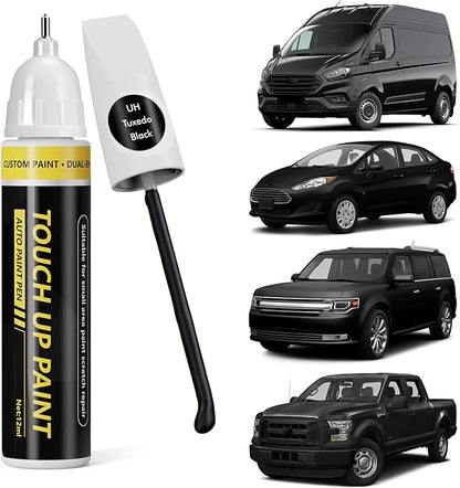 (Tuxedo Black (UH) Car Touch Up Paint for ford, Car Paint Scratch Repair Kit, 2 in 1 Premium Scratch Remover Pen with Exact Color-Matched