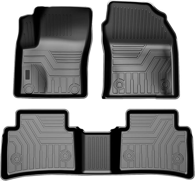 KUST Floor Mats for 2020-2025 2026 Toyota Corolla (Not for Corolla Cross) All Weather TPE Rubber Liner Custom Fit 2 Row Seat Carpet 3D Front Rear Black 3PCS