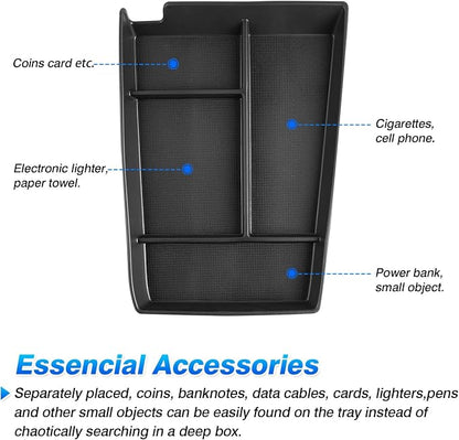 Autorder Center Console Bottom Organizer for 2023 2024 2025 Toyota bZ4X/ Subaru Solterra Accessories Lower Center Console Storage Tray